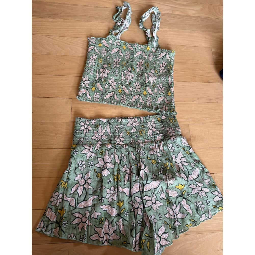Aerie Frill Floral Two Piece Set